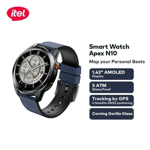itel Apex N10 Waterproof Smartwatch + Free Extra Strap